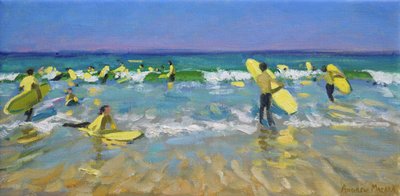 Surfschule in St. Ives von Andrew Macara